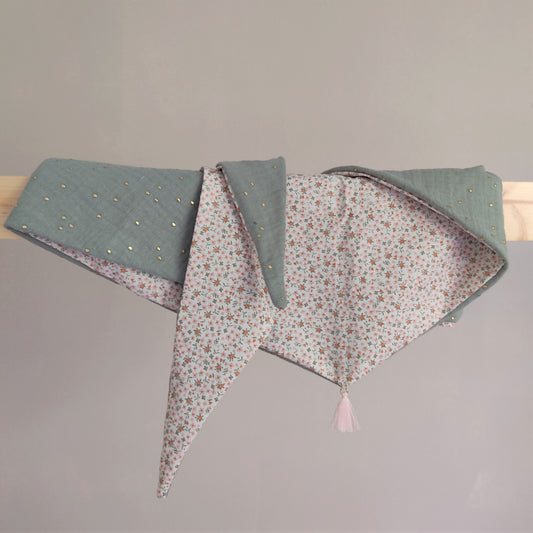 Grand bavoir "fleurs"