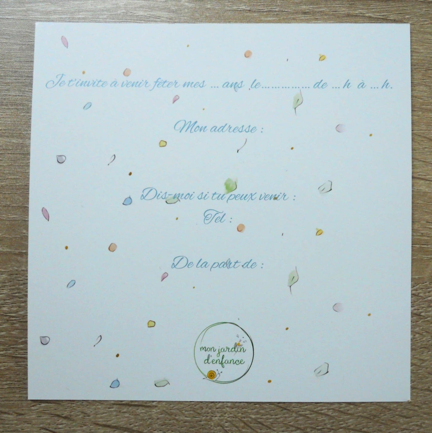 Cartes d'invitation "Un air de fête"
