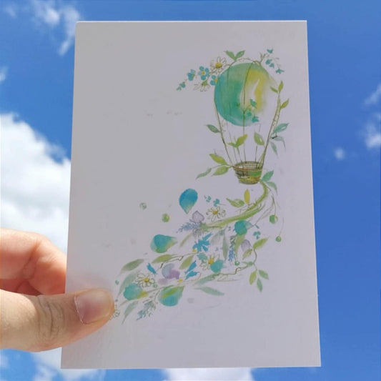 Carte postale / affiche décorative "Jusqu'aux nuages".