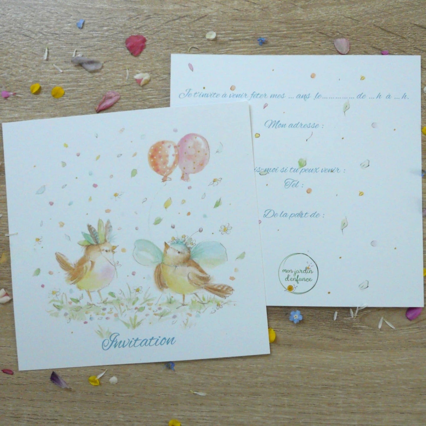 Cartes d'invitation "Un air de fête"